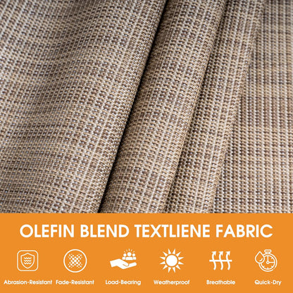 Lazy Daze Hammocks 11 FT Double Outside Hammock Quick Dry Olefin Fabric Hammock with Spreader Bar & Side Pocket for Outdoor Poolside Backyard 450 lbs Capacity, Khaki