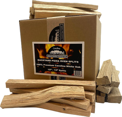 Pizza Oven Wood 12 Inch Naturally Cured White Oak Splits Cooking Wood for Free Standing Ovens 1650 Cubic Inches