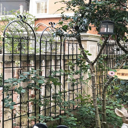 8 Pack Metal Garden Trellis 71" H Garden Fence Rustproof Trellis for Climbing Plants Support Roses Flower Outdoor Lawn Black