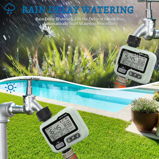 Hose Timer,Sprinkler Timers for Watering,Automatic Outdoor Water Timer,Garden Irrigation System Controller,Timed Sprinklers for Yard,Hoses Timer for Lawn,Misting Cooling