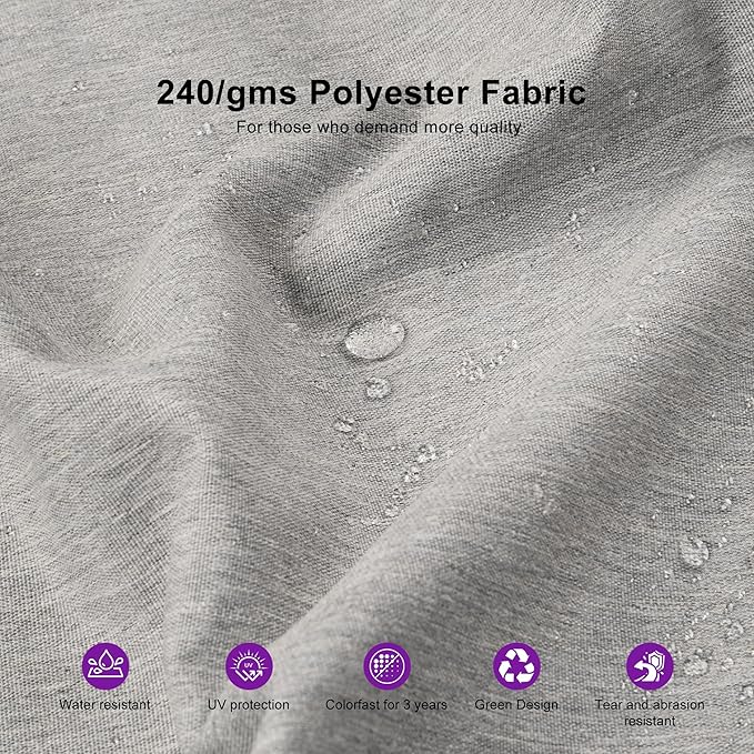 PURPLE LEAF 10' x 13' Cantilever Patio Umbrella Outdoor Umbrella with 330lbs Base Large Rectangular Windproof Offset Umbrella for Pool Deck Garden, Pebble Grey