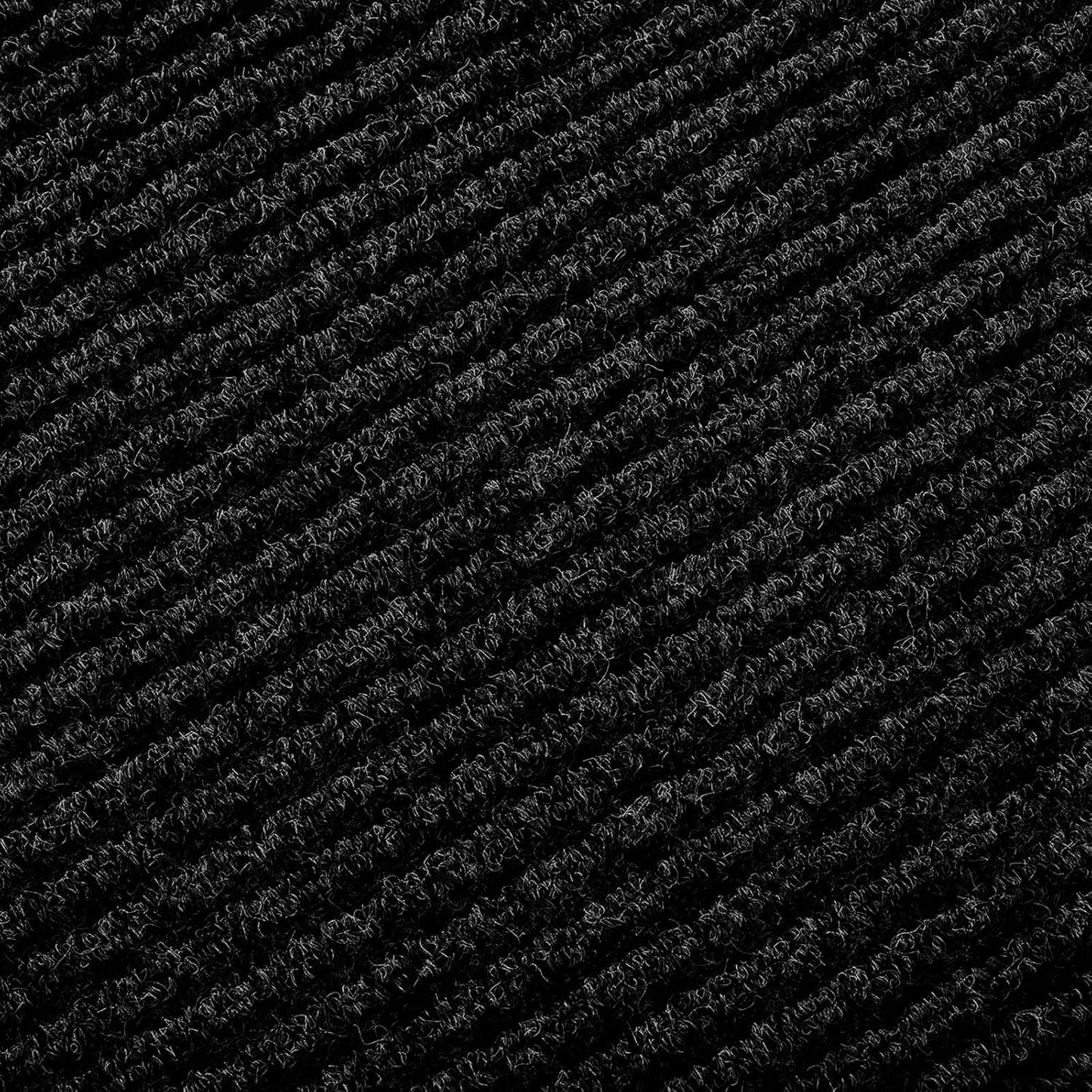 fani Heavy Duty Large Outdoor Indoor Entrance Black Doormat Waterproof Low Profile Entrance Rug Front Door Mat Patio Anti-Skid Rubber Back, 48x120 inch (Black)