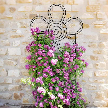 Arifaro Metal Garden Trellis 56″High (Pack of 4) Plant Trellis for Climbing Plants, Outdoor/Indoor Sturdy Plant Trellis for Climbing Vines, Flowers & Garden Plants (Floral)