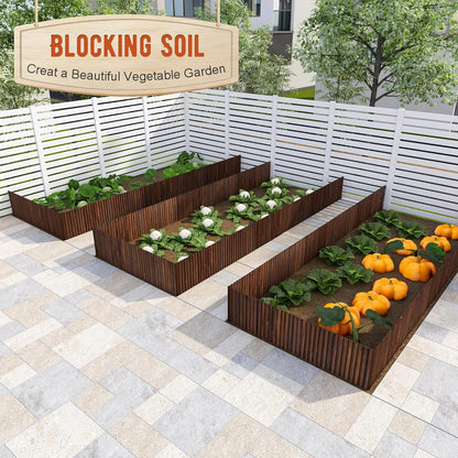 Garden Edging Border Garden Fence Wood Fence Border for Yard Patio Path Edging Decorative Landscape Edging Flower Bed Fence.15.7" H-2pcs