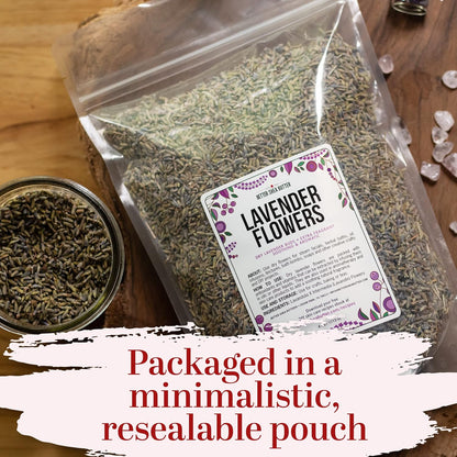 Lavender Buds Food Grade | Bulk Dried Lavender Flowers for Soap Making and Cooking - Edible Lavender for Tea and Drinks- Make Lavender Sachets, Bath Salts