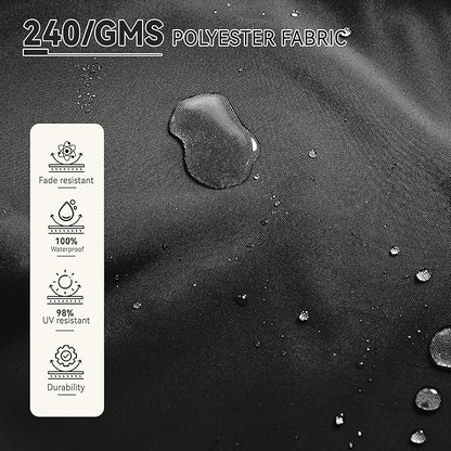 9' X 12' Cantilever Patio Umbrella with Base Included 360°Rotation Rectangular Outdoor Large Offset Umbrellas Heavy Duty Windproof for Garden Deck Pool, Black