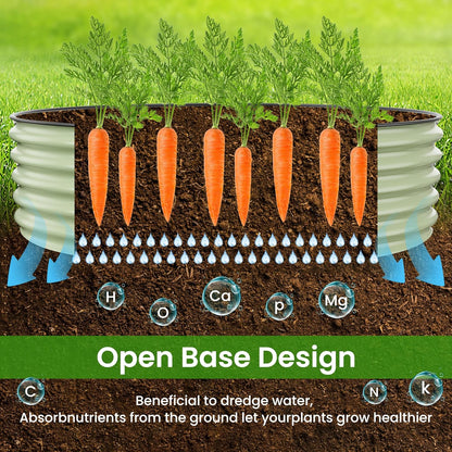 6.5X2X1.4 FT Raised Garden Bed for Outdoors - Galvanized Planter Raised Beds, Metal Planter Box for Vegetables,Flowers, Herbs, and Succulents(Light Green)