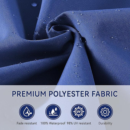 10' X 10' Cantilever Patio Umbrella Outdoor Heavy Duty Double Top Windproof Square Offset Umbrellas with 360-degree Rotation for Pool Deck Backyard, Navy