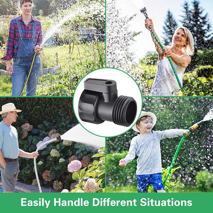 12 PCS 3/4'' Plastic Garden Hose Shut Off Valve,Water hose Shut-Off Ball Valve Thread Connector Coupling for Telescopic Water Pipe Water Gun Valve Control Standard 3/4'' Thread Connector Coupling