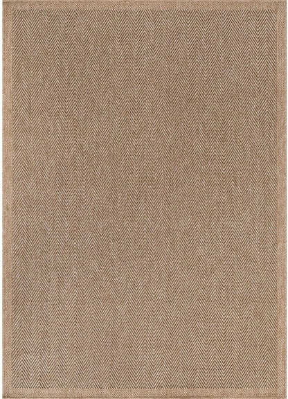 CAMILSON Easy Jute Rug 6x9, Indoor Outdoor Natural Color Fiber Area Rugs for Living Room Patio and Bedroom Rug Herringbone Seagrass Woven Design Easy-Cleaning, Washable Outside Carpet Alfombras 6 x 9