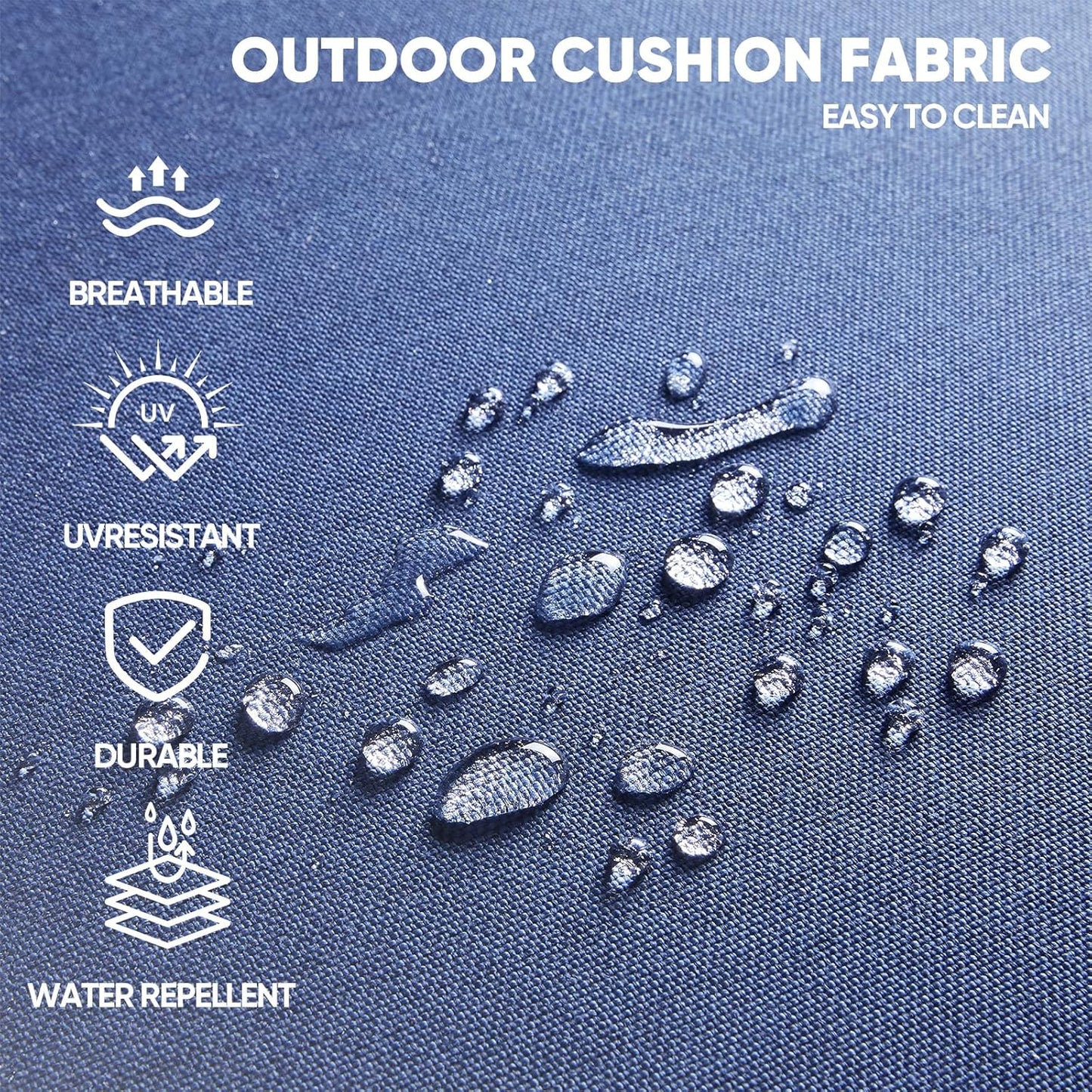 4-piece rotating balcony chair set with 31-inch T-shaped wide backrest - rattan outdoor rotating balcony chairs, wide backrest comfortable outdoor sliding chair - Brown Rattan | Blue Cushions