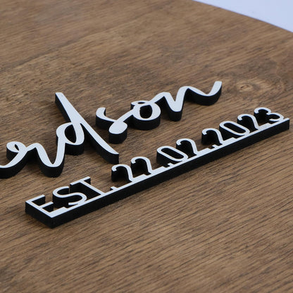 Wedding Guestbook Sign for Couple - Personalized Round Wooden Sign with Initial Letter, Rustic Wedding Guest Book Alternative, Custom Name Sign, Engagement Party Decor, Reception Table Decoration