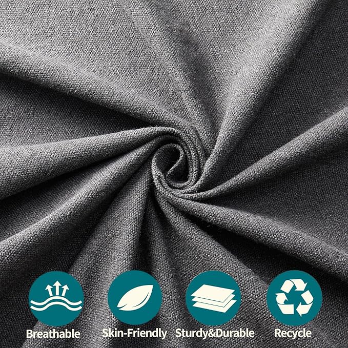 JoyView Boho Macrame Double Hammock with Hanging Ropes & Elegant Tassels 86.6x59 Portable Cotton Hammock for Patio Backyard Porch 450LBS Weight Capacity Perfect for Outdoor/Indoor - Dark Grey