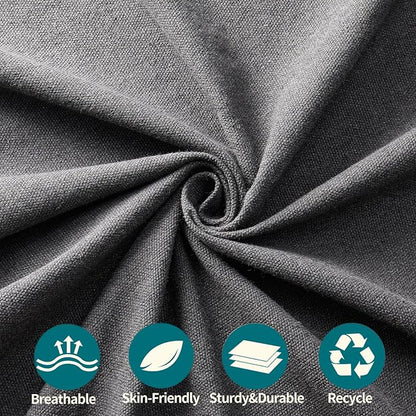 JoyView Boho Macrame Double Hammock with Hanging Ropes & Elegant Tassels 86.6x59 Portable Cotton Hammock for Patio Backyard Porch 450LBS Weight Capacity Perfect for Outdoor/Indoor - Dark Grey