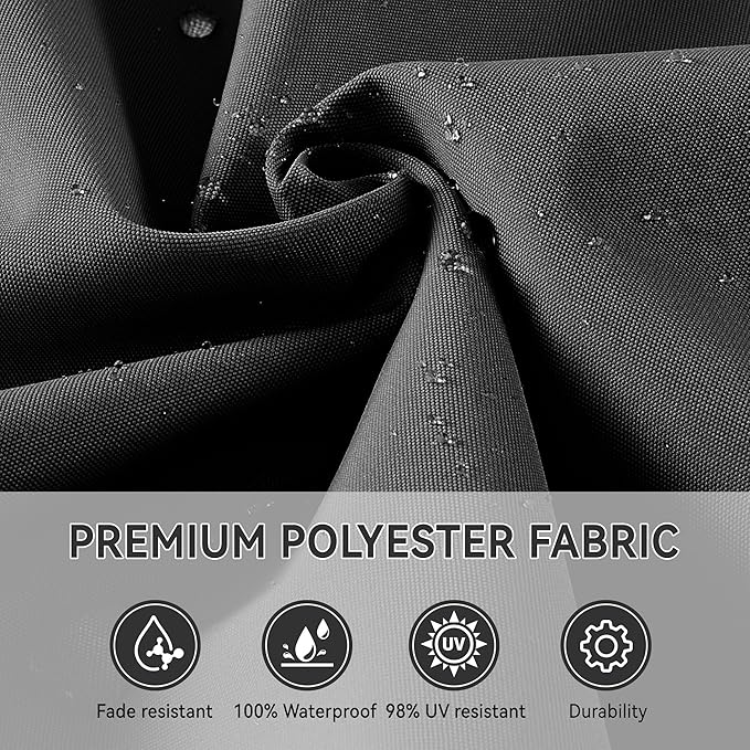 10' X 10' Cantilever Patio Umbrella Outdoor Heavy Duty Double Top Windproof Square Offset Umbrellas with 360-degree Rotation for Pool Deck Backyard, Black