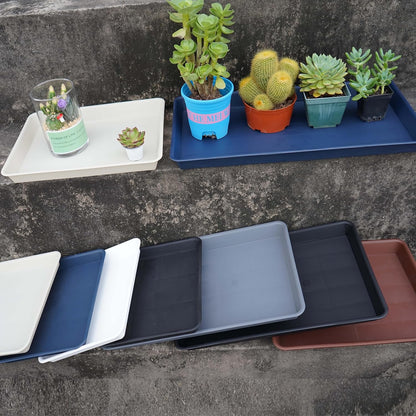 Rectangle Plant Tray, Plant Drip Tray, Plant Pot Saucers, Plant Germination Trays, Plant Saucers, 14.5'' x 11'' x 1.5'' (4 pack), Blue