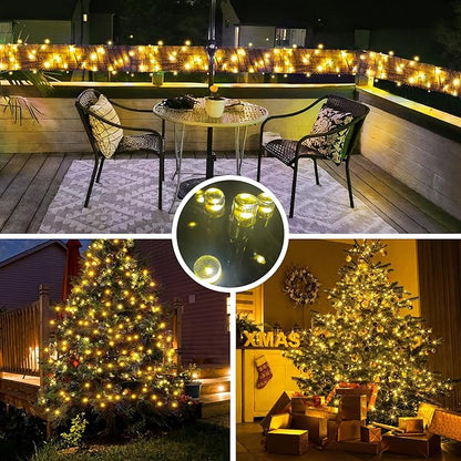 BlcTec Christmas Lights 800 LED 272FT Christmas Tree Lights with 8 Modes, Waterproof, Timer and Connectable Christmas String Lights for Indoor Outdoor Xmas Decorations, Warm White