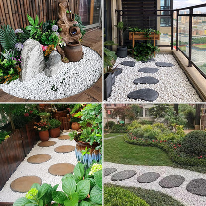 2lbs White Pebbles for Indoor Plants, 3/8inch Small Rocks for Succulent Cactus Planters, Natural Polished Pebbles, River Rocks for Plants, Vases, Garden