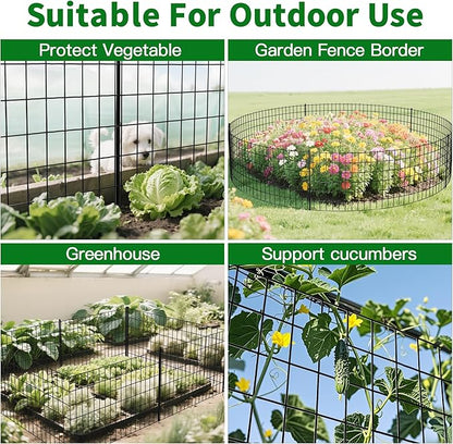 AMAGABELI GARDEN & HOME 24in(H)×50ft(L) Black Adaptive Bending Annealing Wire Mesh Welded Wire Fence for Outdoor Yard Greenhouse Plant Protection Poultry Netting