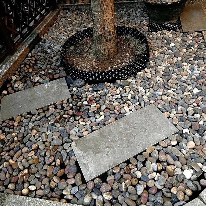 20 lbs River Rocks for Plants, 1-2 Inch Decorative Pebbles Stones for Landscaping Garden Painting Crafting Walkways and Outdoor Yard