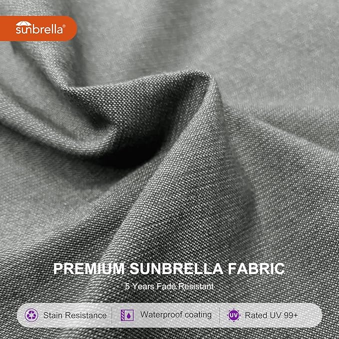 PURPLE LEAF 9' X 12' Cantilever Outdoor Patio Umbrella Large Heavy Duty 360° Rotation Double Top Offset Rectangular Umbrellas for Backyard Deck Pool, Cast Slate