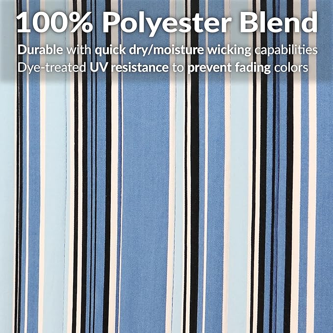 Sunnydaze Quilted Outdoor Hammock with Spreader Bars - Heavy-Duty 450-Pound Capacity Double Hammock for Outside - Misty Beach