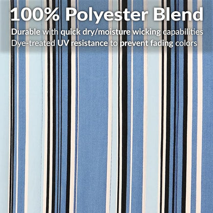 Sunnydaze Quilted Outdoor Hammock with Spreader Bars - Heavy-Duty 450-Pound Capacity Double Hammock for Outside - Misty Beach