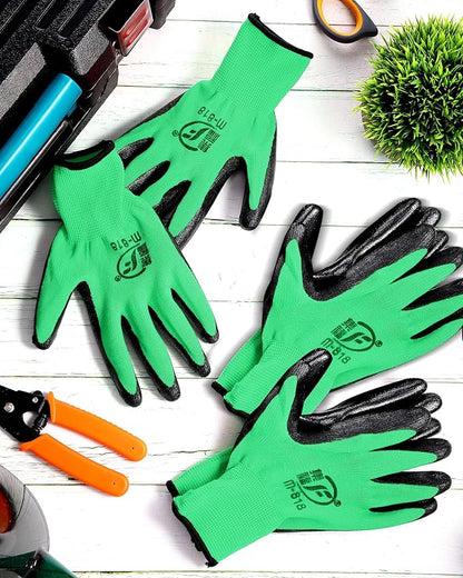 Nuogo 24 Pairs Gardening Gloves for Men Women Rubber Coated Landscaping Work Gloves Safety Work Construction