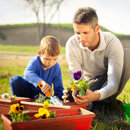 Ukoke UGP01G-7 Outdoor Tool, Heavy Duty Work Ergonomic Handle, for Women Men Set, 7 Piece Aluminum Kit, Garden Canvas Apron with Storage Pock, Orange