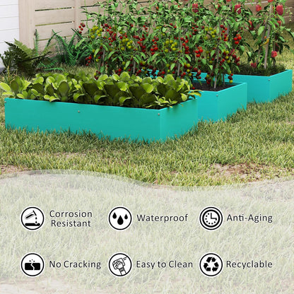 HDPE Raised Garden Bed 47.24 * 24.4 * 9.65 in,Vegetable Planter Bed Outdoor,Elevated Horticulture Planter Bed,Waterproof,Rot-Resistant and Non-Cracking Above Ground Garden Bed(Aruba Blue)