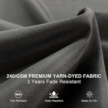 PURPLE LEAF 10ft Patio Umbrella Outdoor Square Umbrella Large Cantilever Umbrella Windproof Offset Heavy Duty Sun for Garden Deck Pool Patio, Black