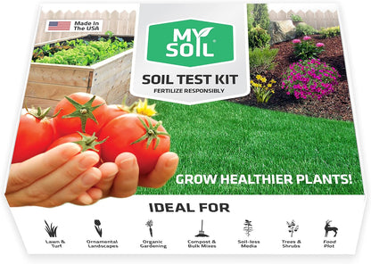 MySoil Soil Test Kit, Unlock Your Lawn & Garden Potential, Complete & Accurate Nutrient and pH Analysis with Recommendations Tailored to Your Soil and Plant Needs