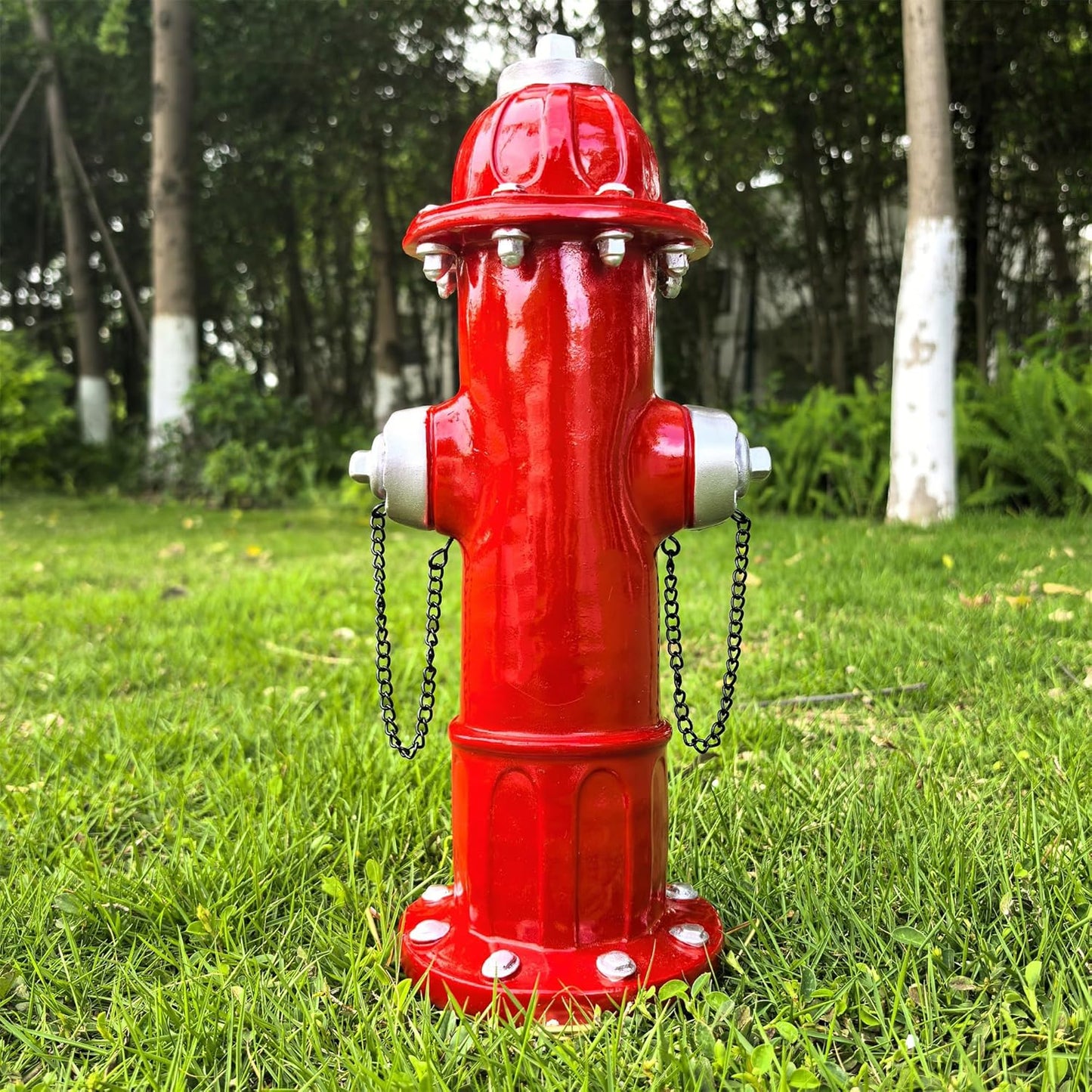 Garden Fire Hydrant Outdoor Statue,Sculpture for Dog to Peed on Yard Decor,Fire Hydrant Puppy Pee Training Post Figurine,Funny Decor Statues for Backyard Patio Lawn Porch