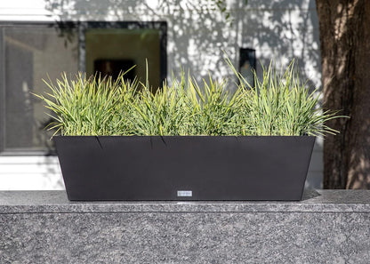 Veradek Pure Series Window Box Planter - Long Rectangular Planter for Indoor or Outdoor Windowsill/Balcony | Durable All-Weather Use with Drainage Holes | Modern Decor for Herbs, Small Plants, Flowers