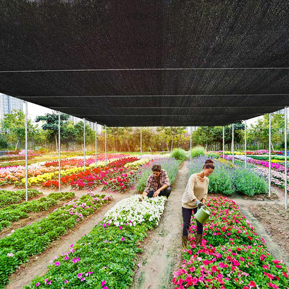 QLOFEI 12x24 FT Shade Cloth with Grommets, 90% Sunblock Outdoor Patio Mesh Tarp, Easier to Hang Neting Cover for Garden Greenhouse Pergola Lawn Kennel Pool Chicken Coop Shade Sail
