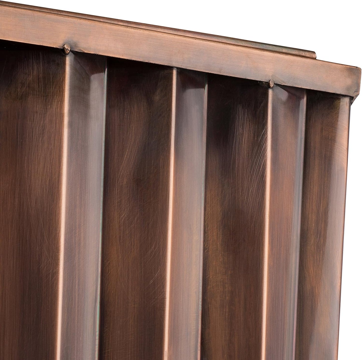 H Potter Tall Outdoor Indoor Planter Patio Deck Flower Ribbed Garden Planters Antique Copper Finish Set of 2