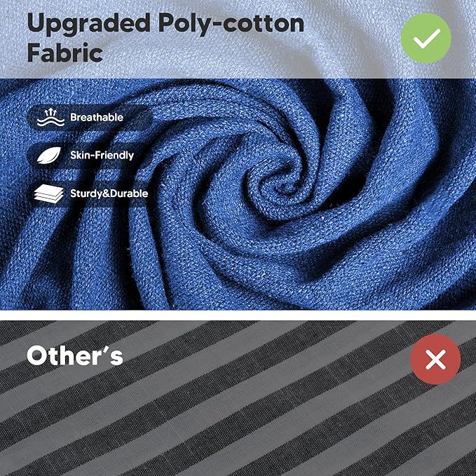 SUNCREAT Hammocks for Outside, Portable Camping Tree Hammock, Hammock Replacement for Stand, Navy