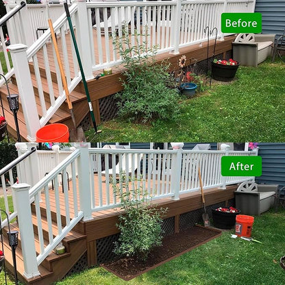 Landscape Edging Border 60 FT 2 Inch Tall with 120 Spikes, Plastic Edging for Landscaping, Garden Edging Border, Flower Bed, Paver and Lawn Edging Border, Brown