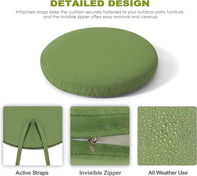 NUU GARDEN 3-Piece Outdoor Patio Bistro Set, Cast Aluminum Table and 2 Chairs with Green Cushions and Umbrella Hole, Weather-Resistant Bistro Set for Balcony, Porch, Garden, Black