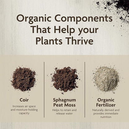 Miracle-Gro Organic Indoor Potting Mix, Protects Against Over and Under Watering, for Indoor Container Plants, Houseplants and Starter Plants, OMRI Listed, 16 qt.