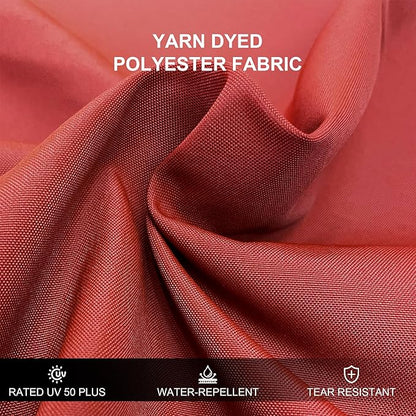 PURPLE LEAF 10 FT Cantilever Patio Umbrellas with Base Included, Large Square Offset Umbrella with 360° Rotation, Outdoor Aluminum Pool Umbrella for Pool Lawn Garden, Brick Red