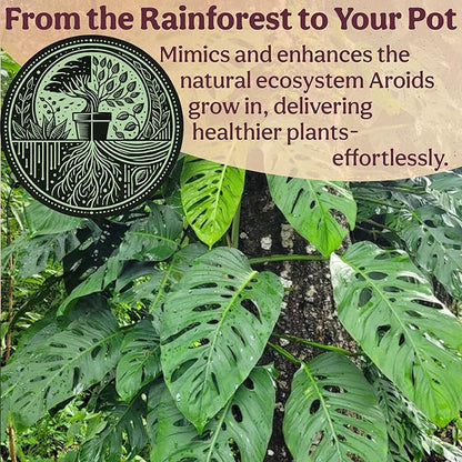 Craft Aroid Potting Mix- Elite Organic Alocasia, Philodendron, Monstera Soil Mix, Chunky, Well Draining Potting Soil for Indoor Plants, All Tropical Plants & Houseplants, Perlite & Peat Free 2QT