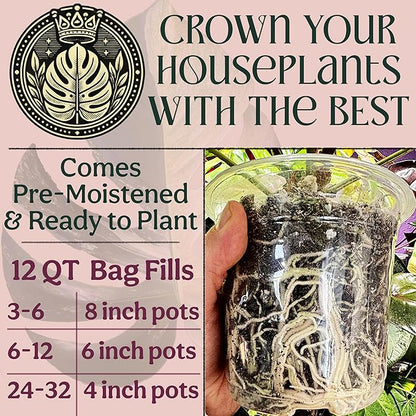 Craft Organic Houseplant Potting Mix, Elite House Plant Soil, Chunky, Well Draining Potting Soil for All Indoor Plants, Tropical Plants & Flowers, Sustainable & Peat Free, Less Prone to Gnats, 12QT