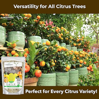 Professional Citrus Fertilizer + Vital Micronutrients; Perfect Balanced NPK for All Citrus; for Indoor and Outdoor Plants; Orange, Lime, Avocado and Lemon Tree Fertilizer (5 QUARTS)