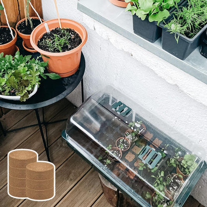 ZeeDix Organic Coco Coir Pellets Potting Soil, 50pcs 30mm Compressed Coconut Coir Seed Starter Soil Pellets, Coco Peat Soil Discs for Indoor Outdoor Plants, Herbs, Houseplants, Flowers and Vegetables