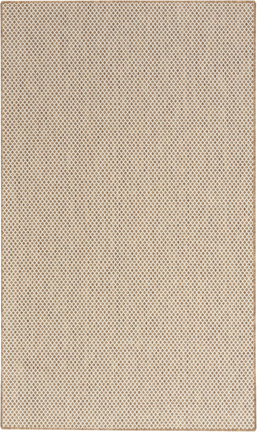 Nourison Home Courtyard Jute Ivory 3' x 5' Area Rug - Easy Cleaning, Non Shedding, Bed Room, Living Room, Dining Room, Kitchen (3' x 5')