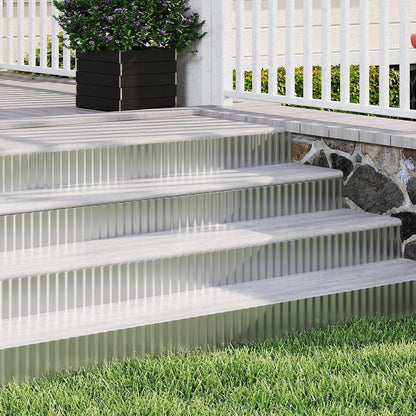 Metal Garden Edging Border, Corrugated Steel Landscaping, DIY for Lawn (Silver, 10 Inch x 20FT)