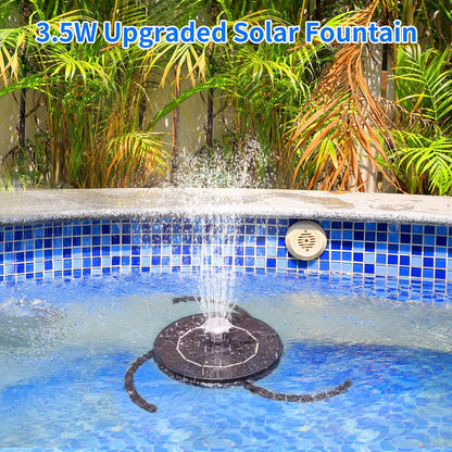 AISITIN 3.5W Solar Water Fountain with Storage & Integrated Bracket, Floating Solar Fountain Pump with Nozzles for Bird Bath, Garden, Pond, Pool, Aquarium and Outdoor