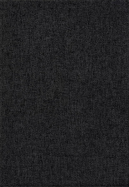 CAMILSON Easy Jute Rug 8x10, Indoor Outdoor Dark Gray Black Farmhouse Area Rugs for Living Room Patio and Kitchen Rug Solid Boho Woven Design Easy-Cleaning Washable Outside Carpet Alfombras (8 x 10)