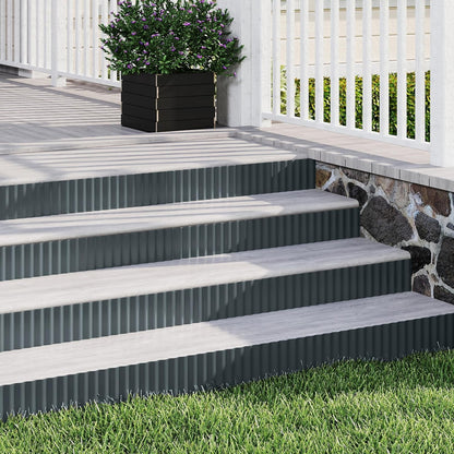 Metal Garden Edging Border, Corrugated Steel Landscaping, DIY for Lawn (Black, 10 Inch x 20FT)